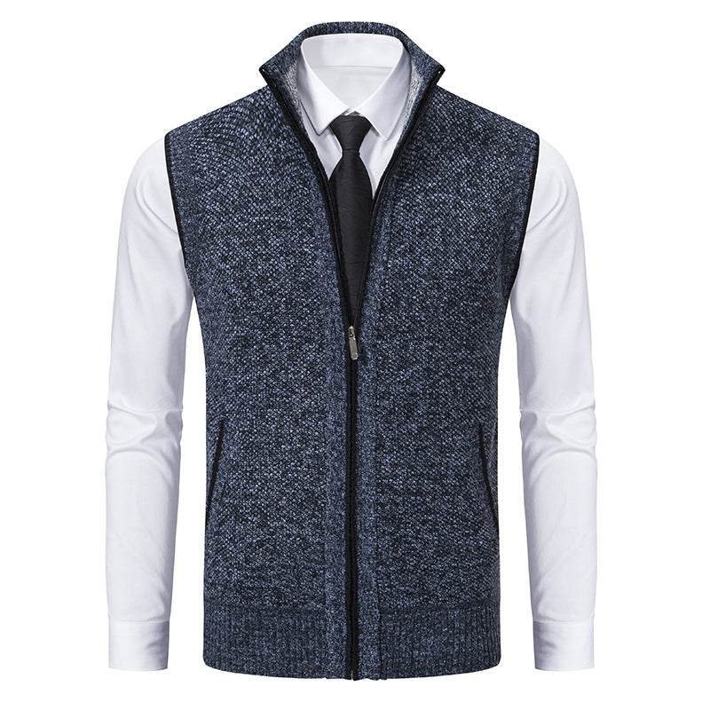 Samuel - Elegantní vesta se zipem pro muže