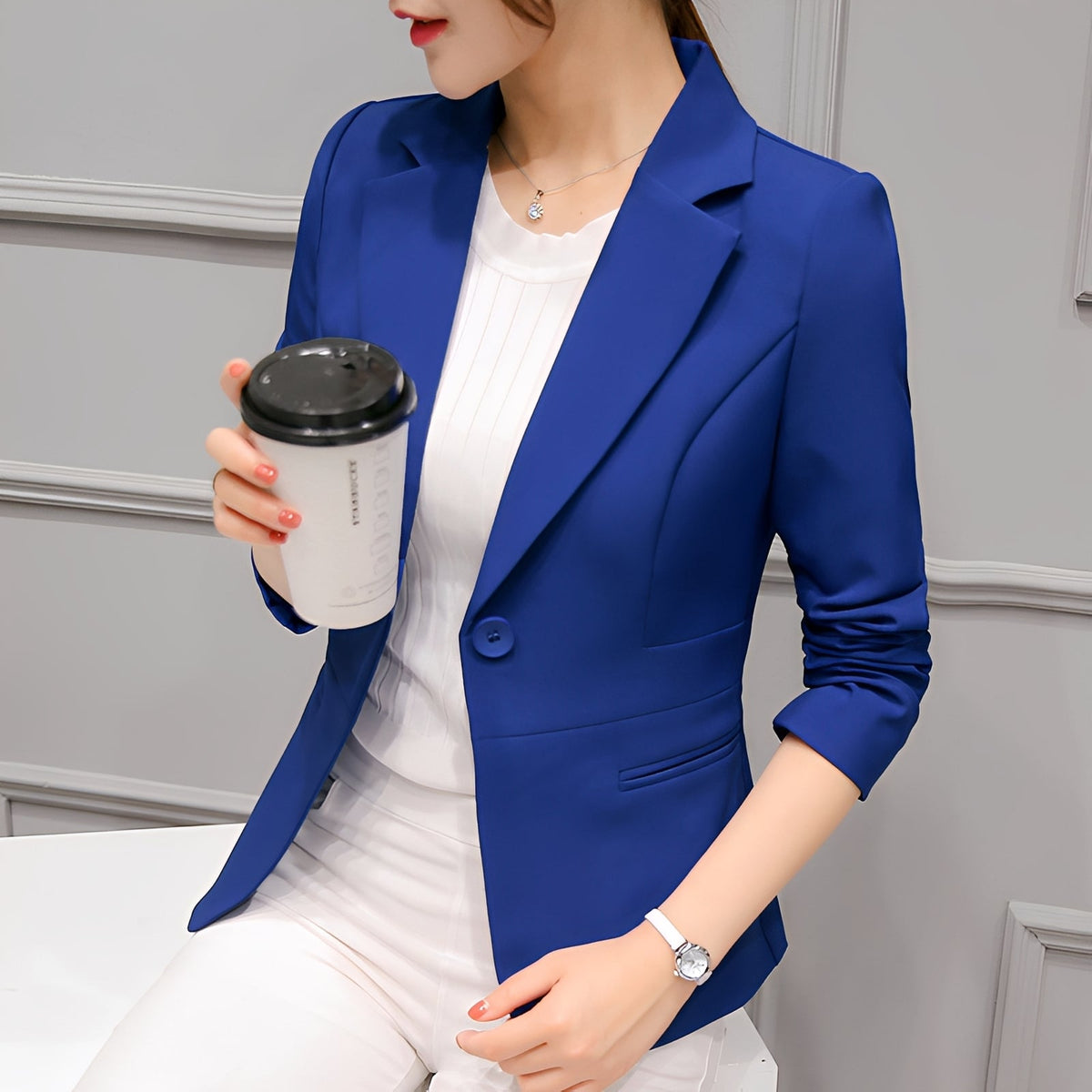 Lindy - Elegantní sako na jeden knoflík pro ženy