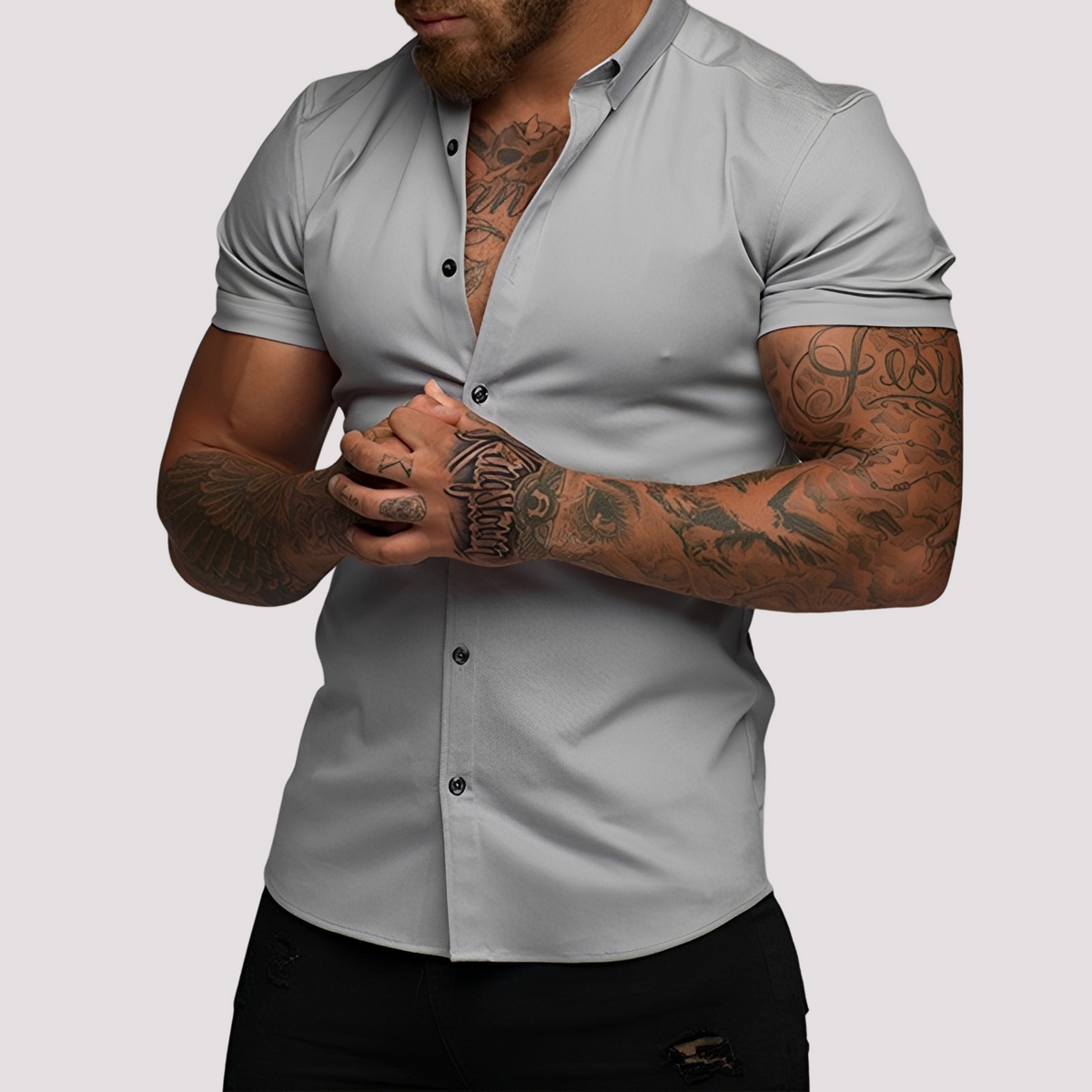 Oscar - Krátkorukávová košile ve slim-fit střihu pro muže