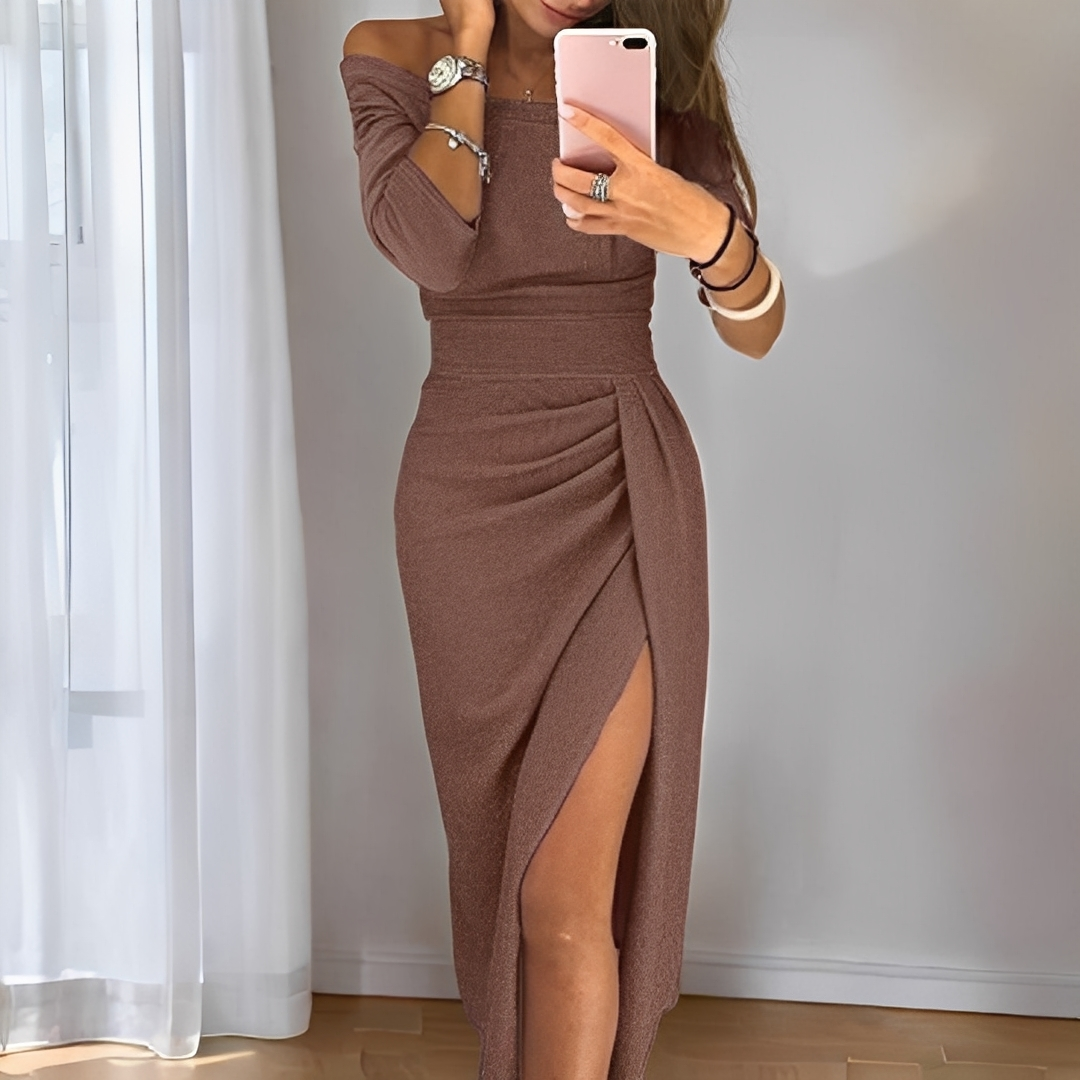 Babette - Elegantní šaty s rozparkem pro dámy