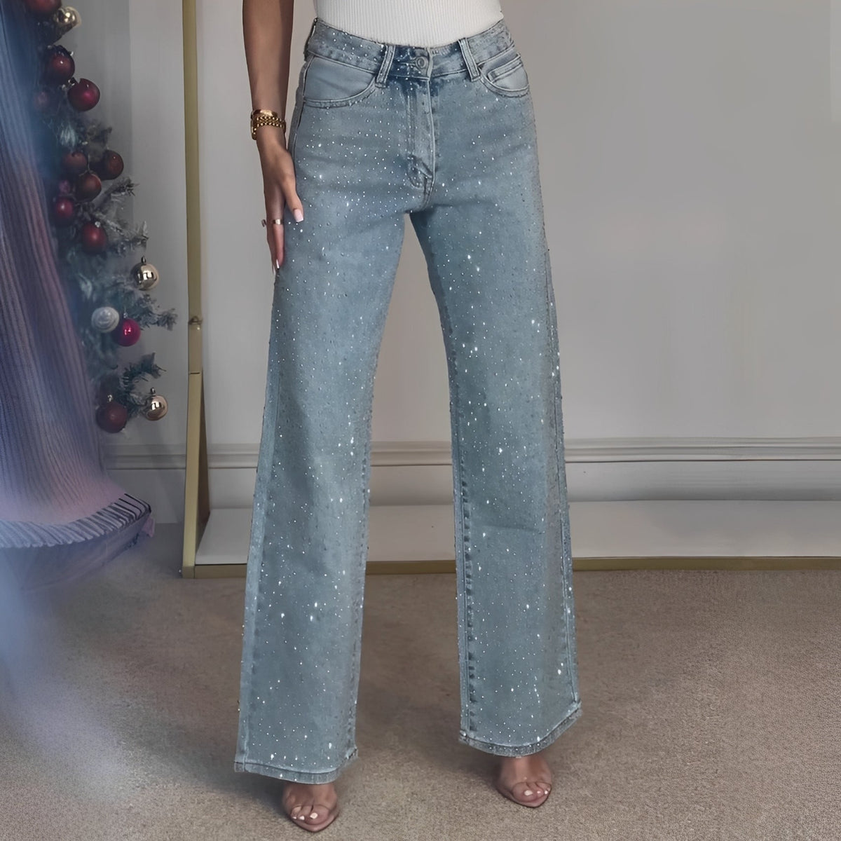 Sandra - Elegantní kalhoty s širokými nohavicemi