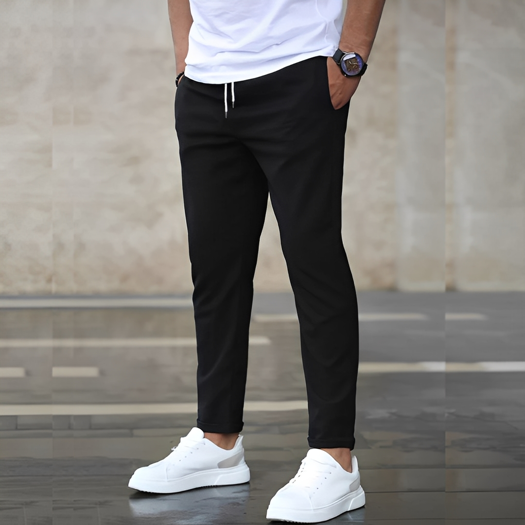 Aljure - Ležérní slim-fit kalhoty pro muže