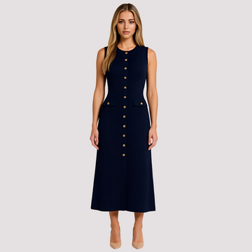 Jorja - Elegantní midi šaty s knoflíky