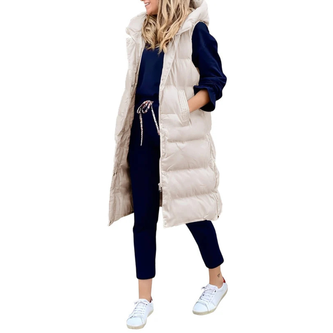 Amilia - Teplý a elegantní bezrukávový kabát