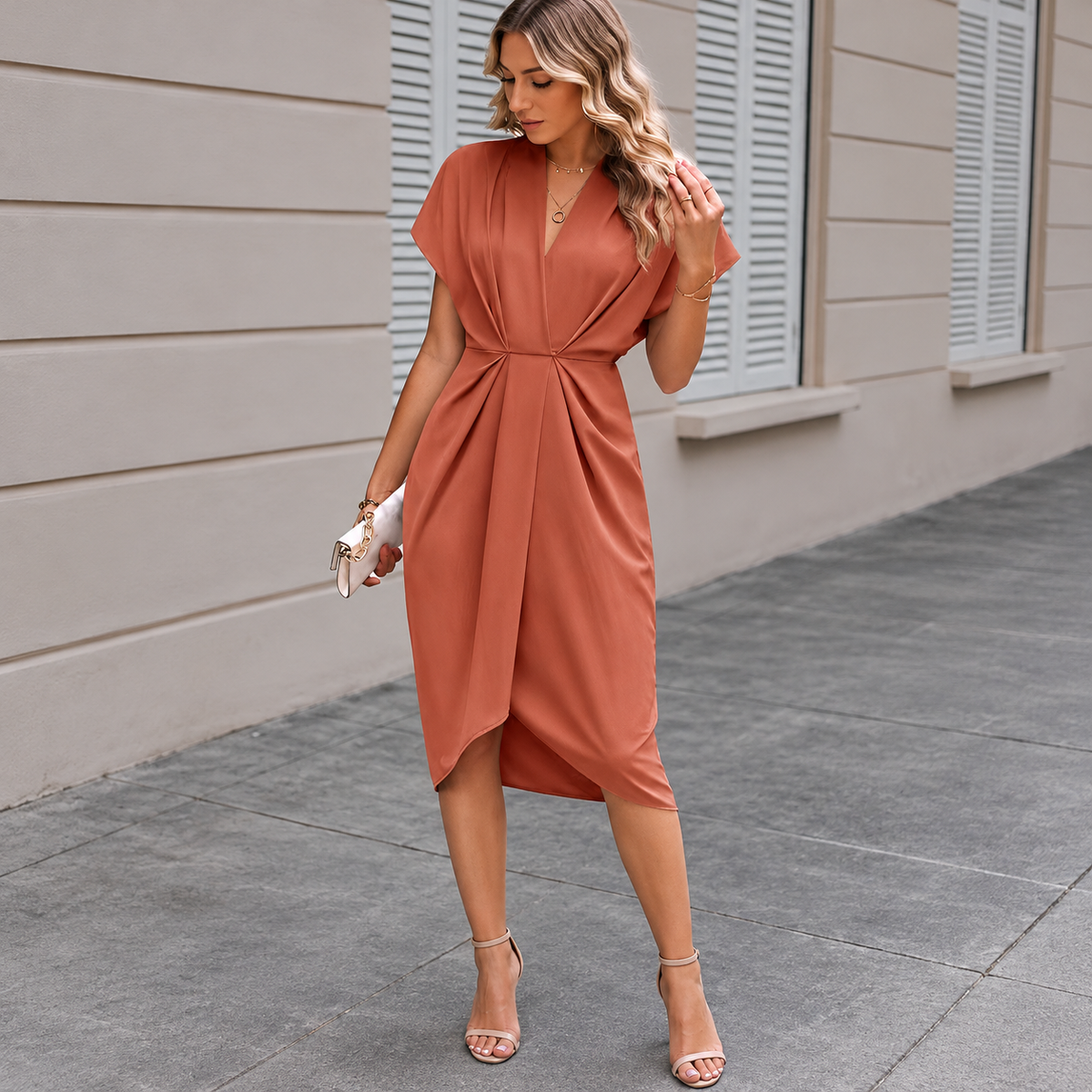 Kaye – Umhangkleid v midi délce