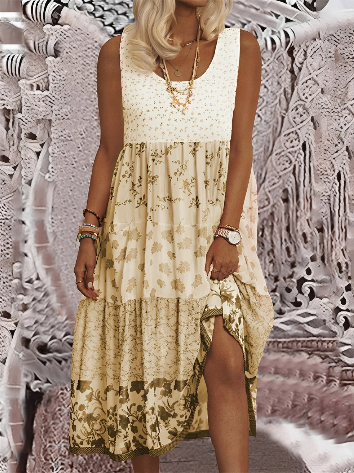 Nancy - Stylové boho midi šaty