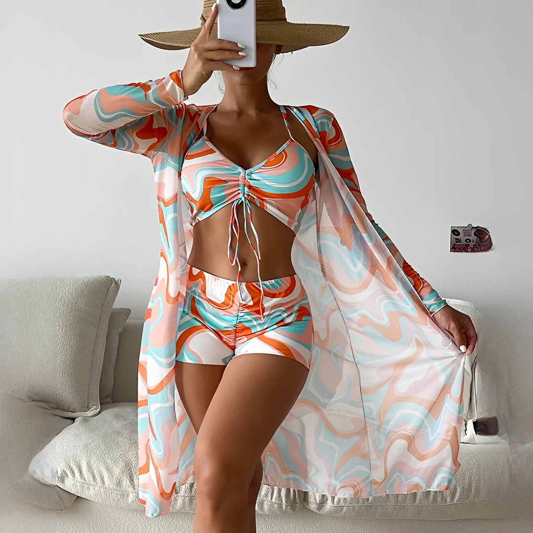 Elza - Trendy tříkusový bikiny set