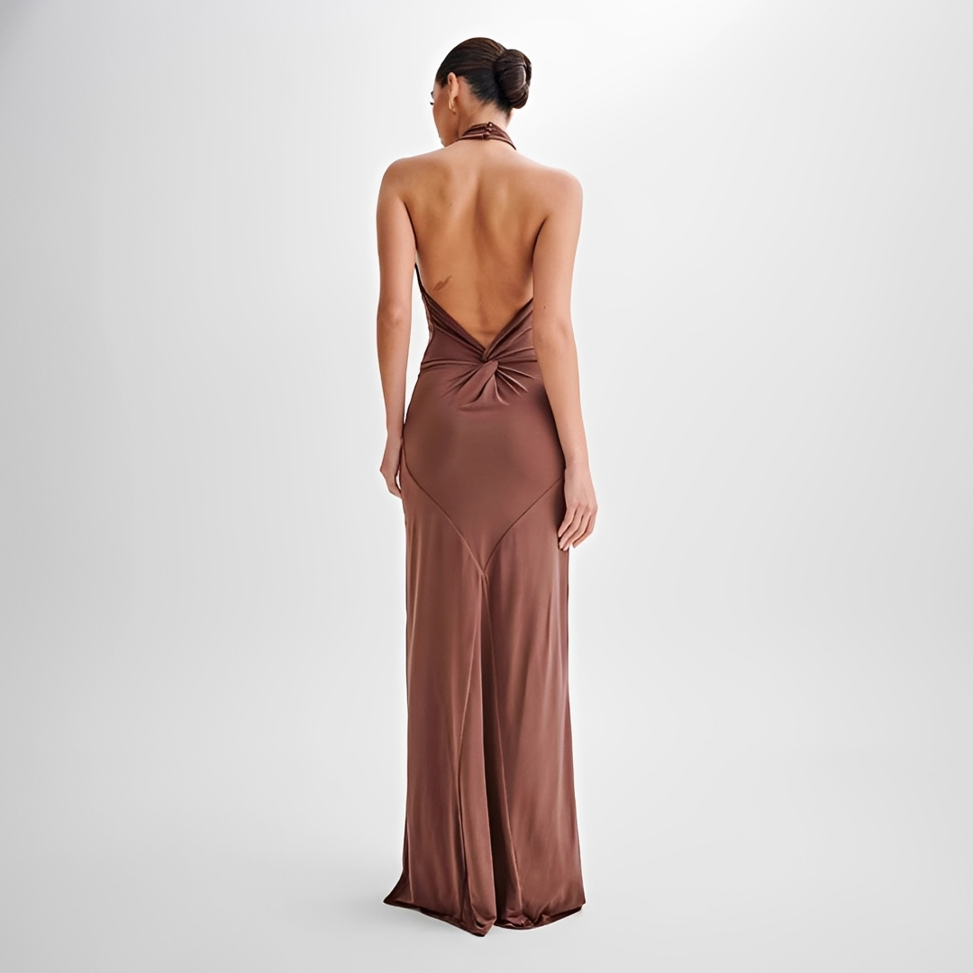 Mabel - Elegantní maxi šaty bez zad