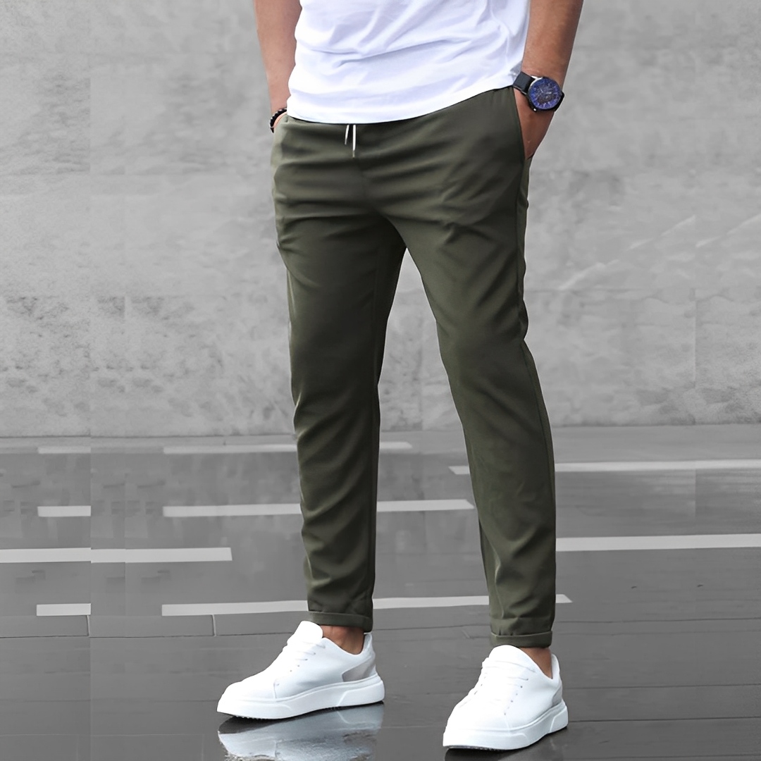 Aljure - Ležérní slim-fit kalhoty pro muže