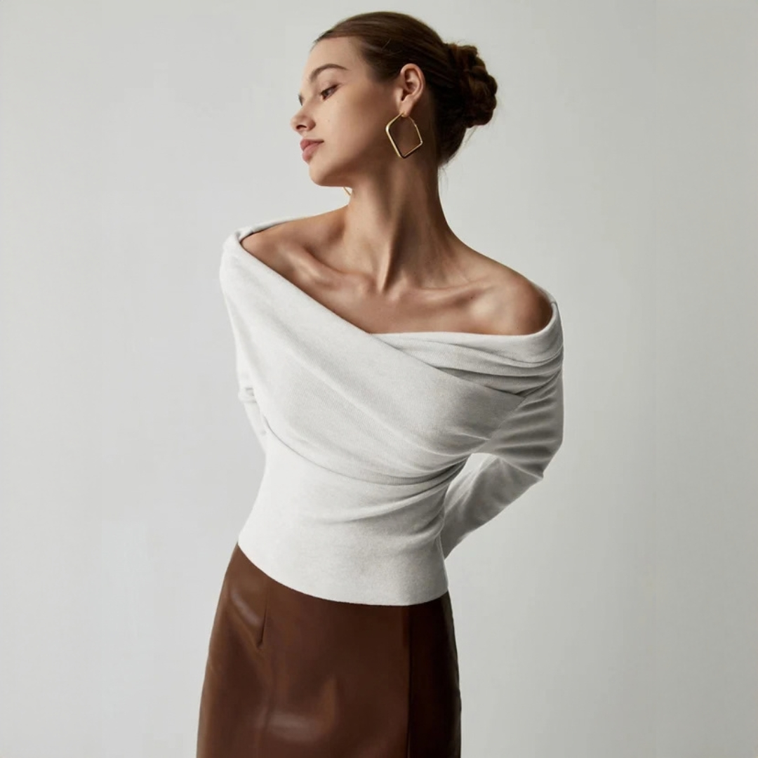 Yasmin - Elegantní top bez ramen