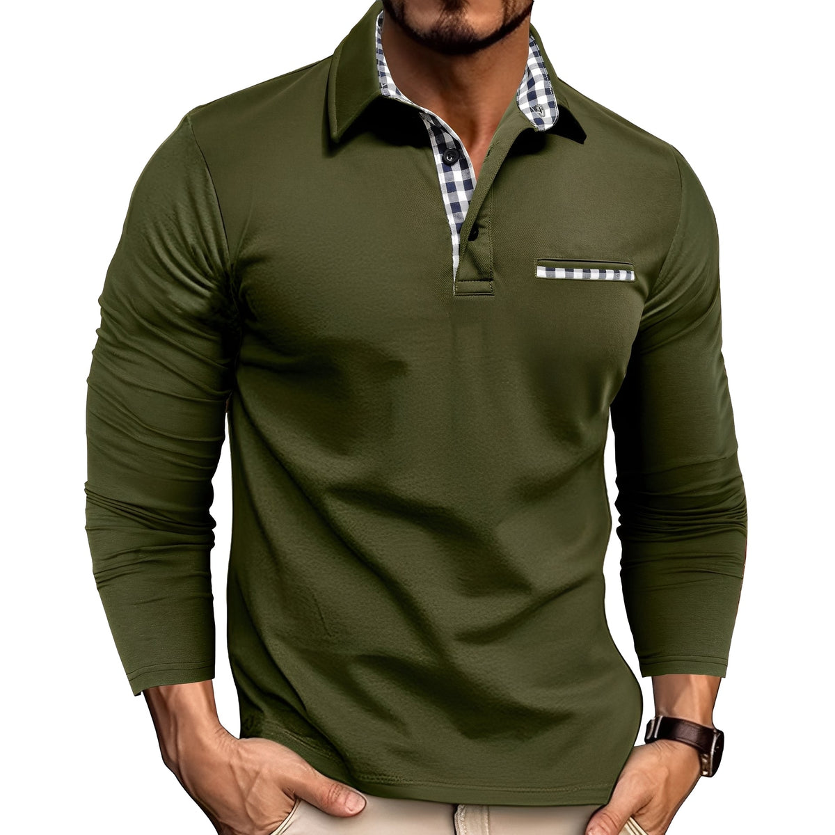 Rupert - Elegantní pánské polo s dlouhým rukávem