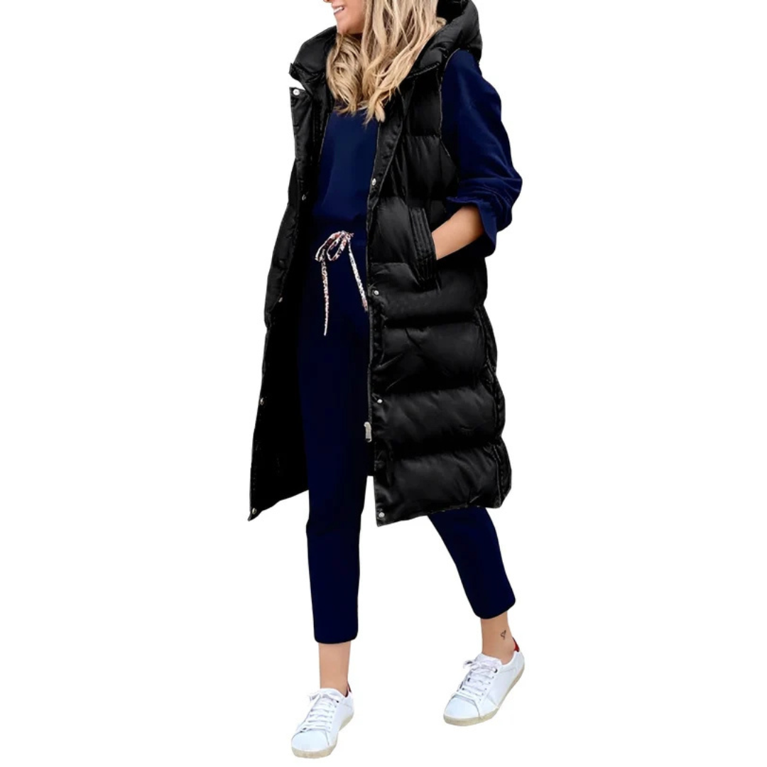 Amilia - Teplý a elegantní bezrukávový kabát