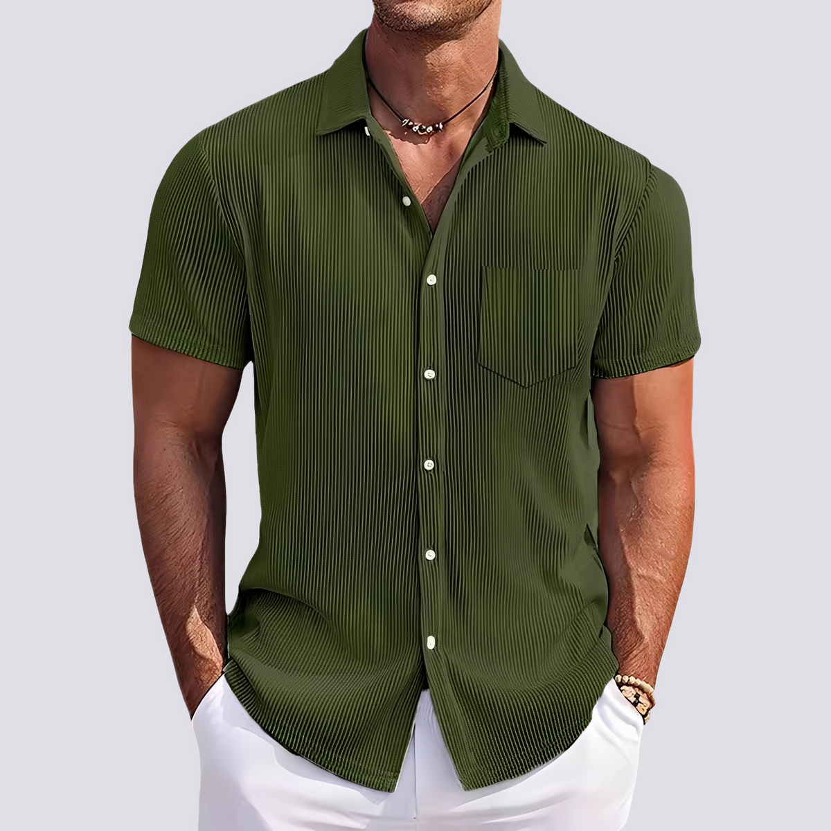 James - Stylová pruhovaná košile pro muže