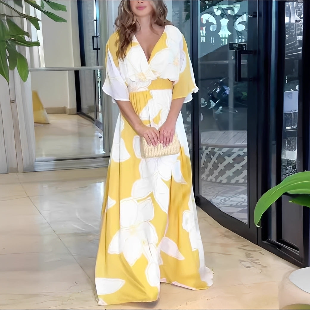 Alessia - Stylové volné květinové šaty