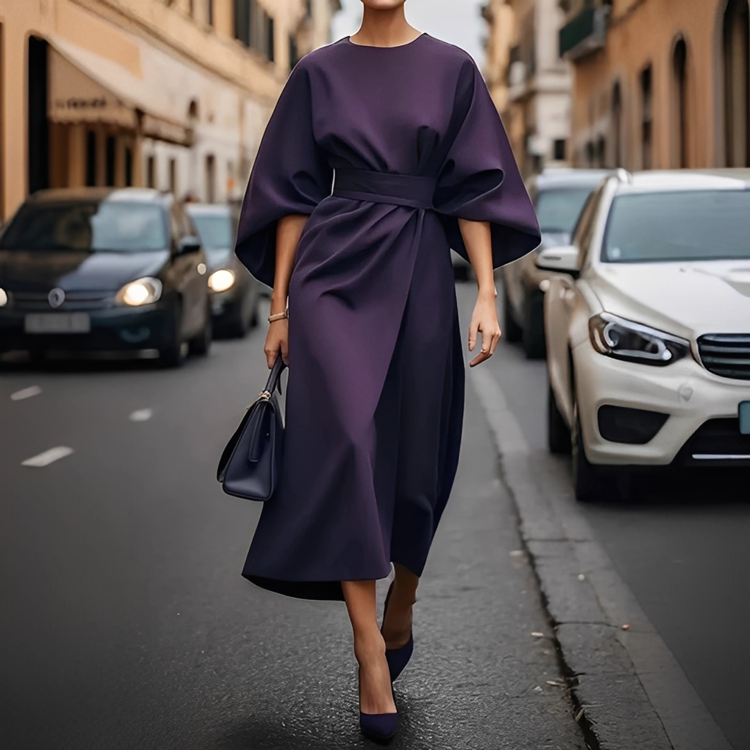 Lauriane - Elegantní šaty s lucernovými rukávy pro dámy