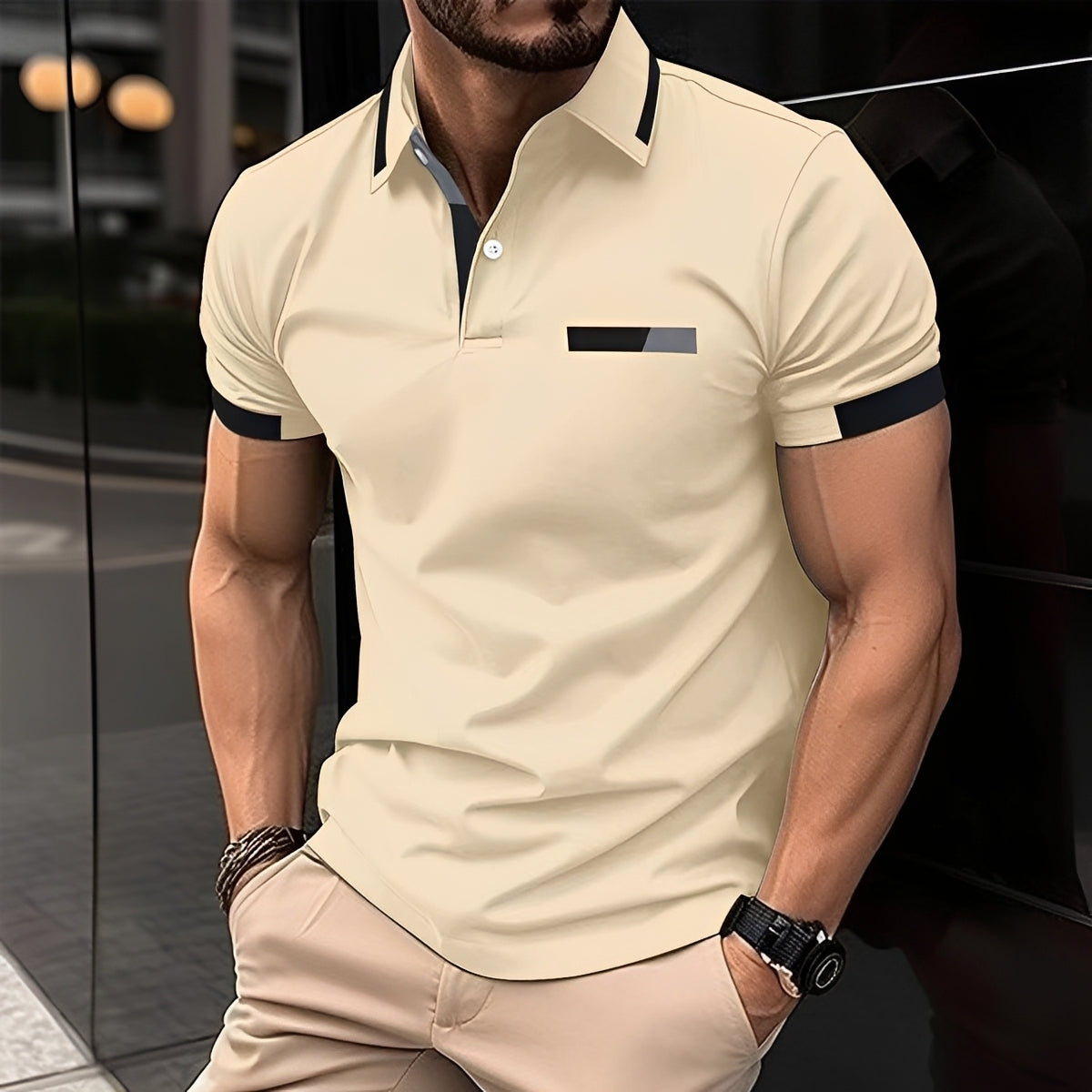 Julian - Stylová, sportovní polokošile s límečkem pro muže