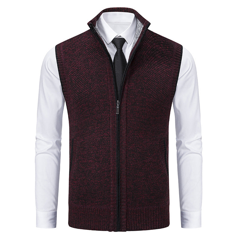 Samuel - Elegantní vesta se zipem pro muže
