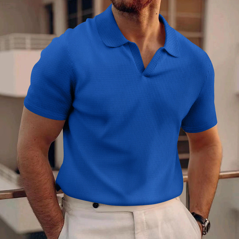 Ollie - Ležérní polo tričko s vaflovým vzorem pro muže