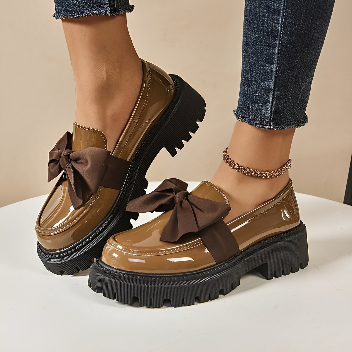 Yasir - Klasické mokasíny s mašlí