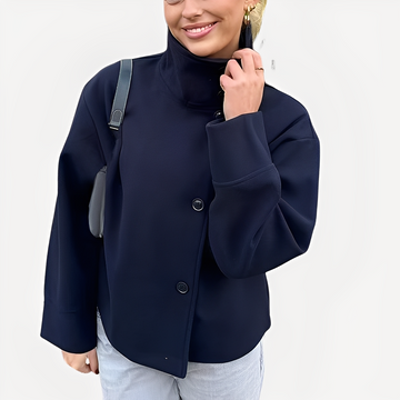 Carolyn - Elegantní dámský kabát s jedním zapínáním