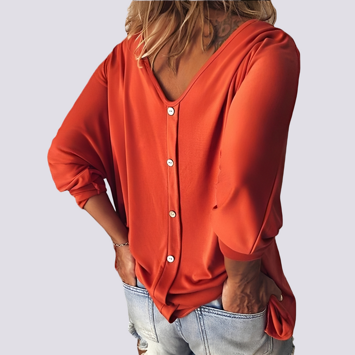 Bernice - Stylový top se zapínáním na zádech