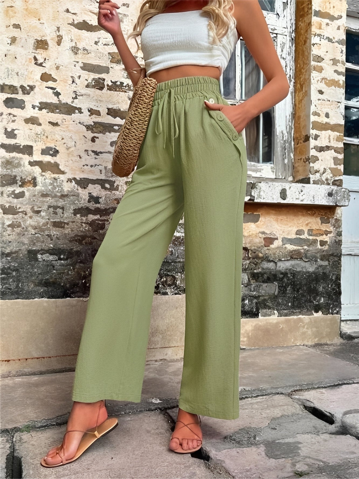 Allie - Stylové, volně padnoucí kalhoty s vysokým pasem pro dámy