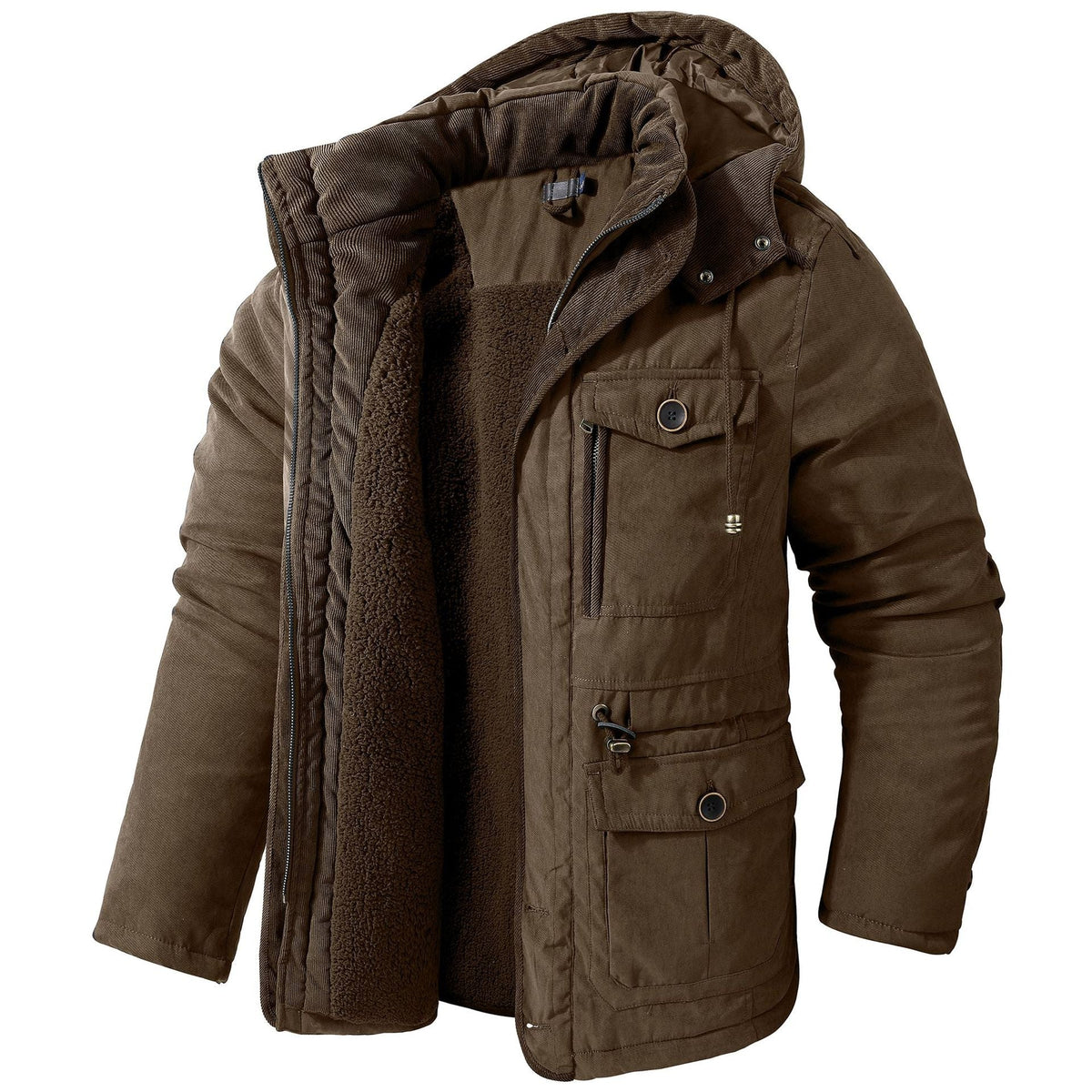 Edmund - Teplá vlněná bunda s kapucí pro muže