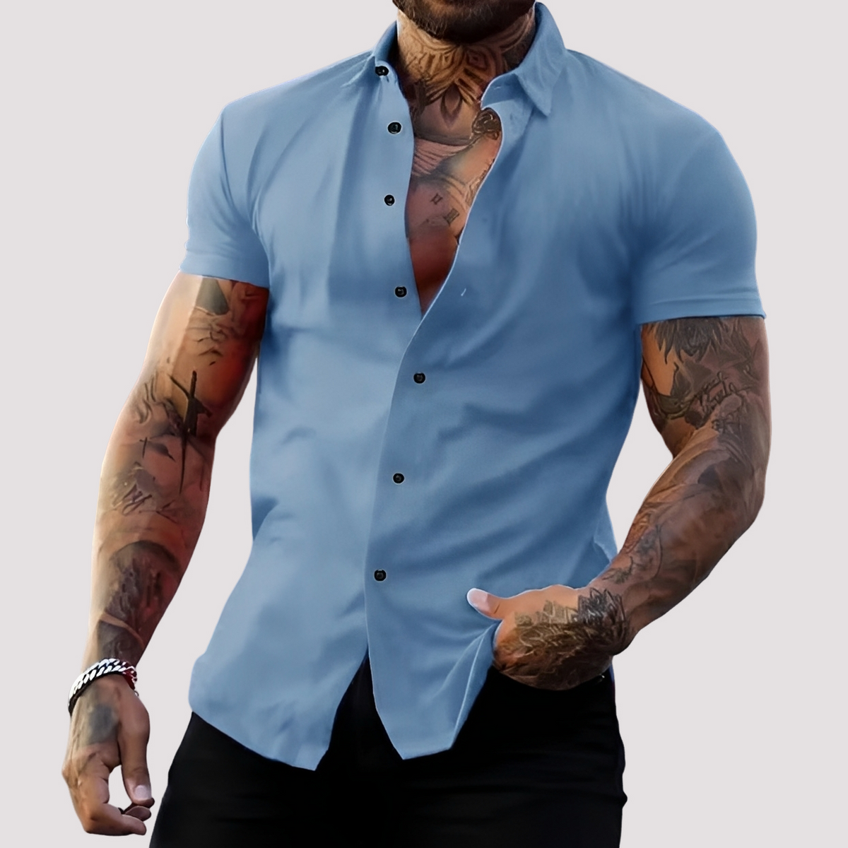 Oscar - Krátkorukávová košile ve slim-fit střihu pro muže
