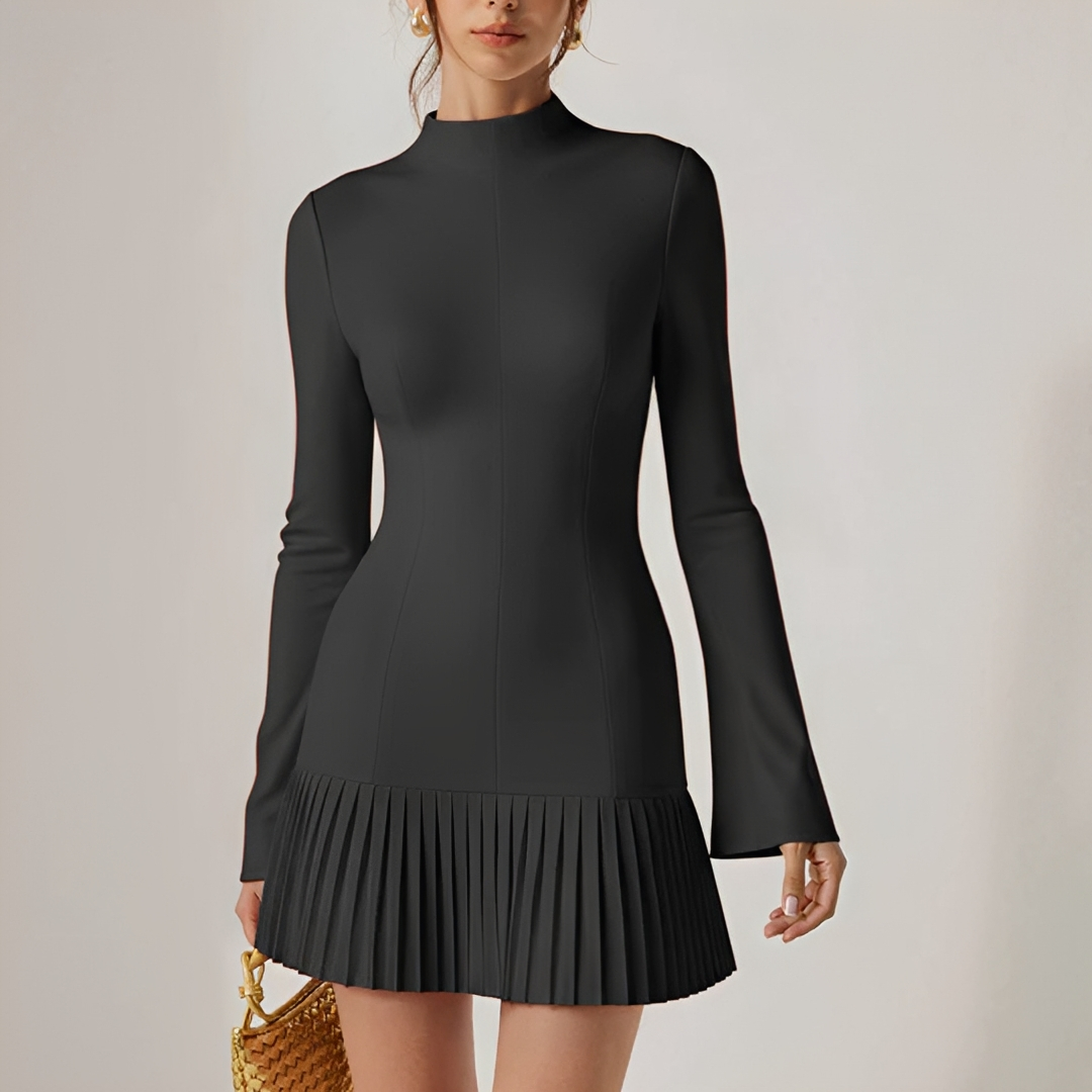 Elva - Elegantní plisované mini šaty
