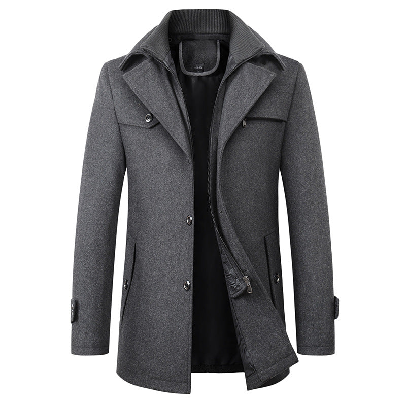 Jason - Elegantní teplý vlněný kabát pro muže