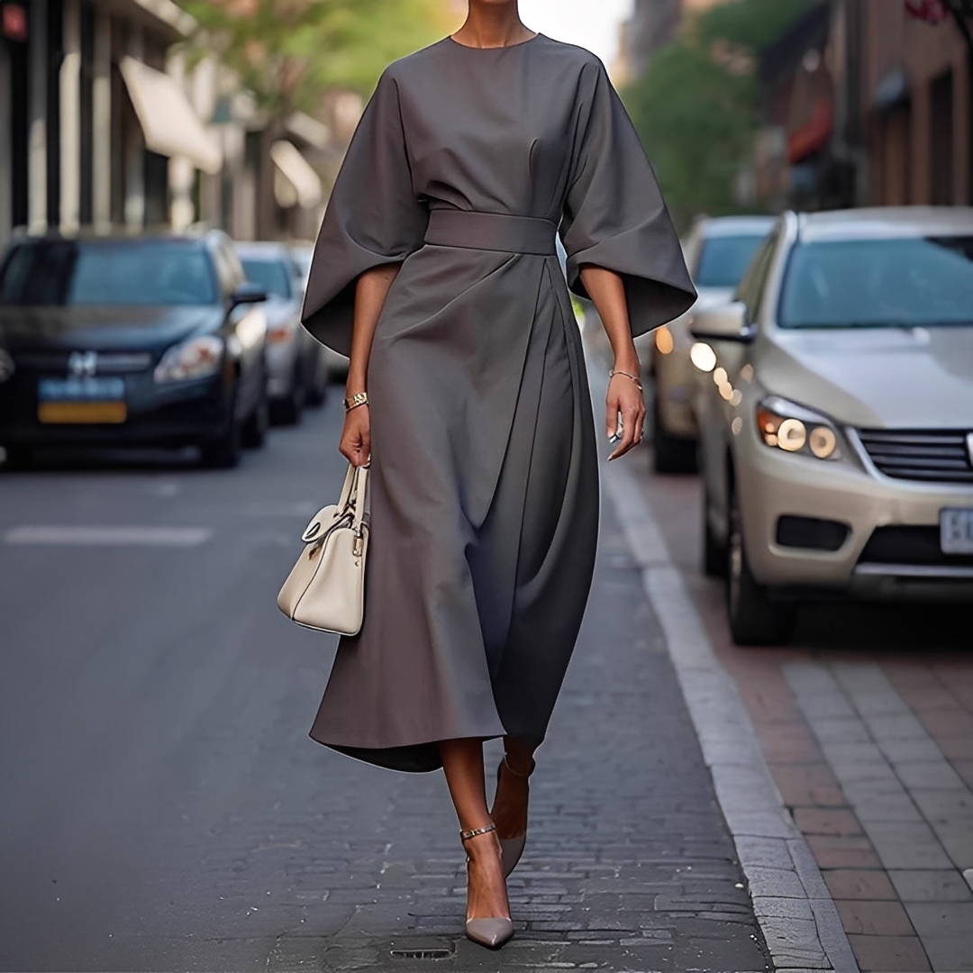 Lauriane - Elegantní šaty s lucernovými rukávy pro dámy