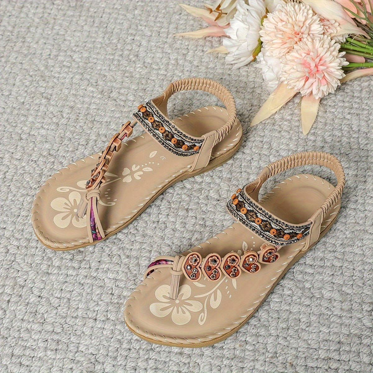 Stacey - Stylové boho ploché sandály
