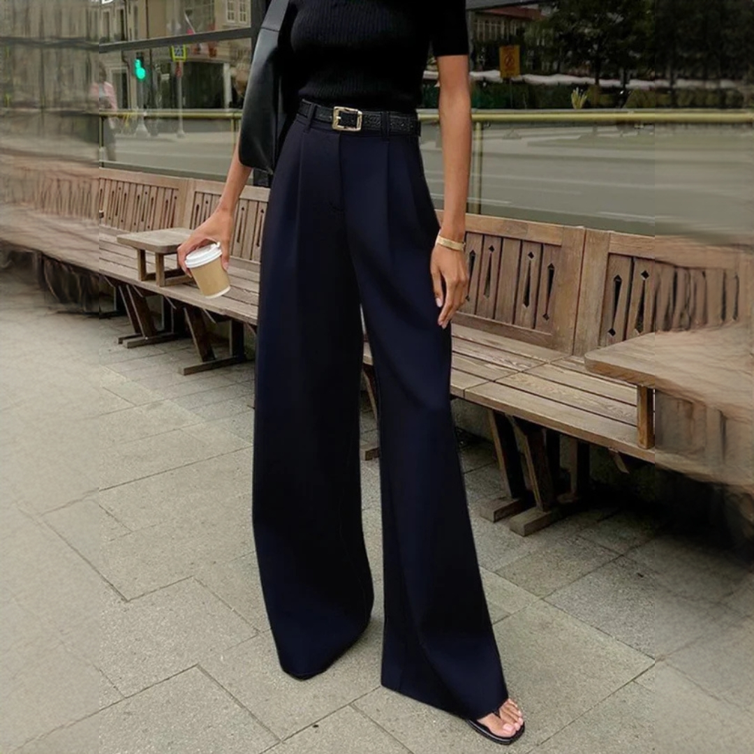 Marlene - Elegantní kalhoty s širokými nohavicemi