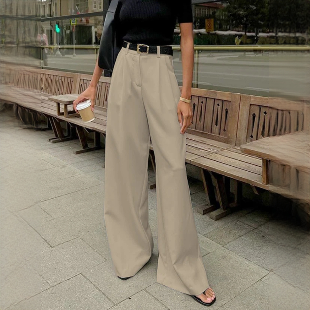 Marlene - Elegantní kalhoty s širokými nohavicemi