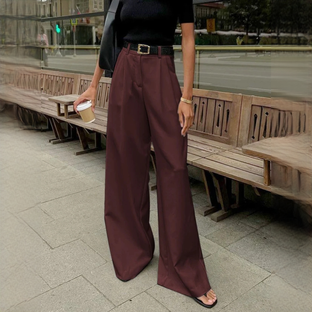 Marlene - Elegantní kalhoty s širokými nohavicemi