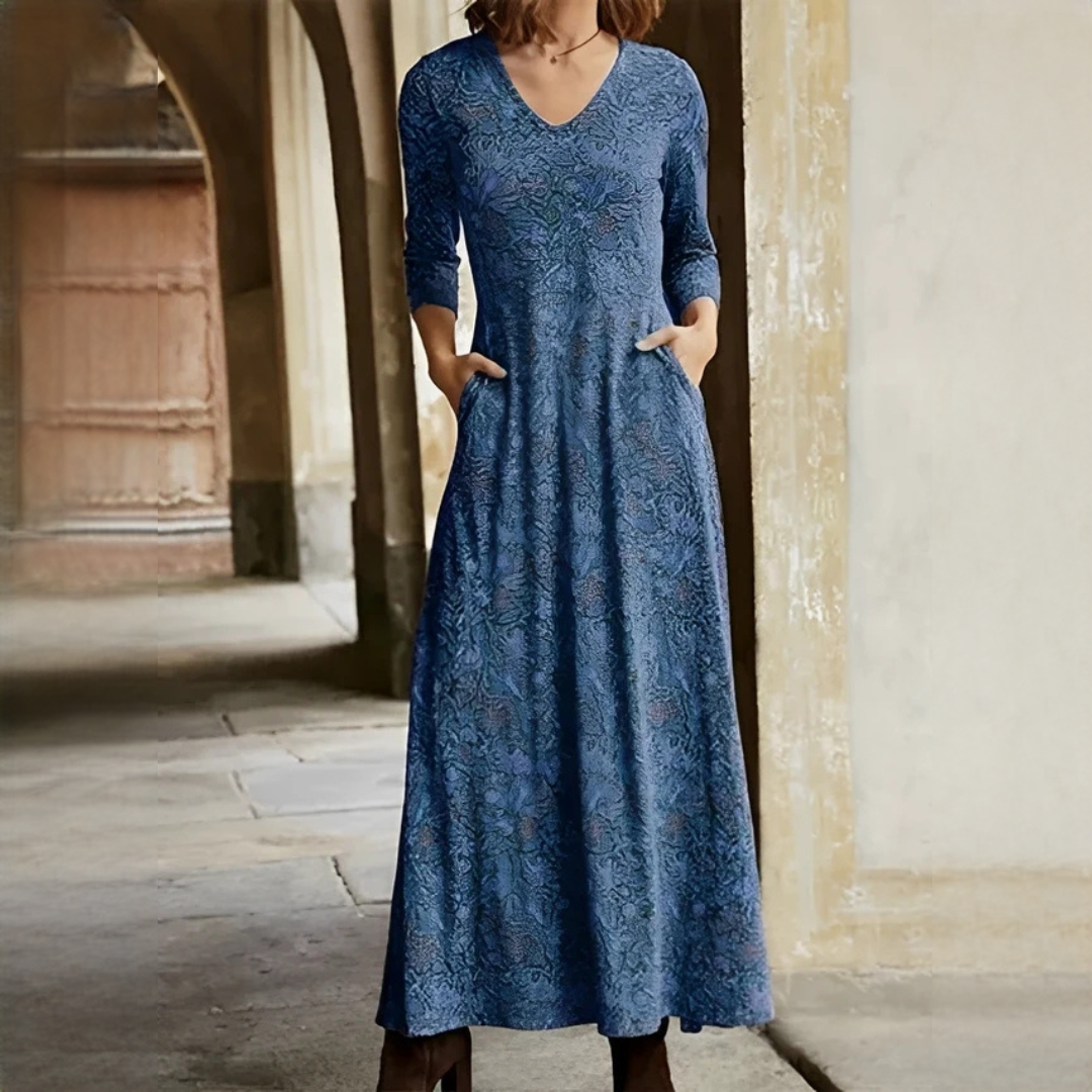 Sophie - Vintage šaty s dlouhými rukávy