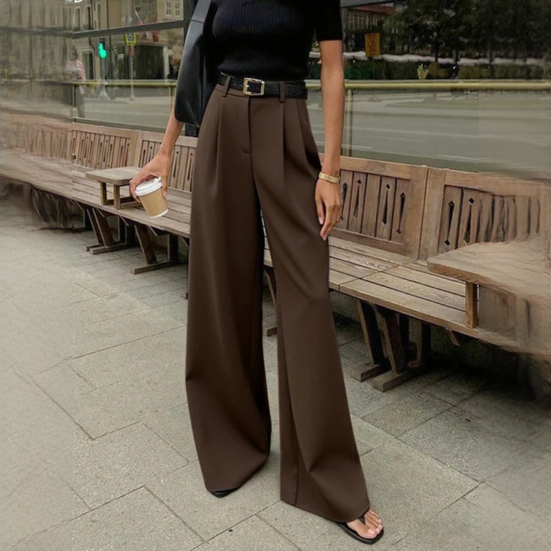 Marlene - Elegantní kalhoty s širokými nohavicemi