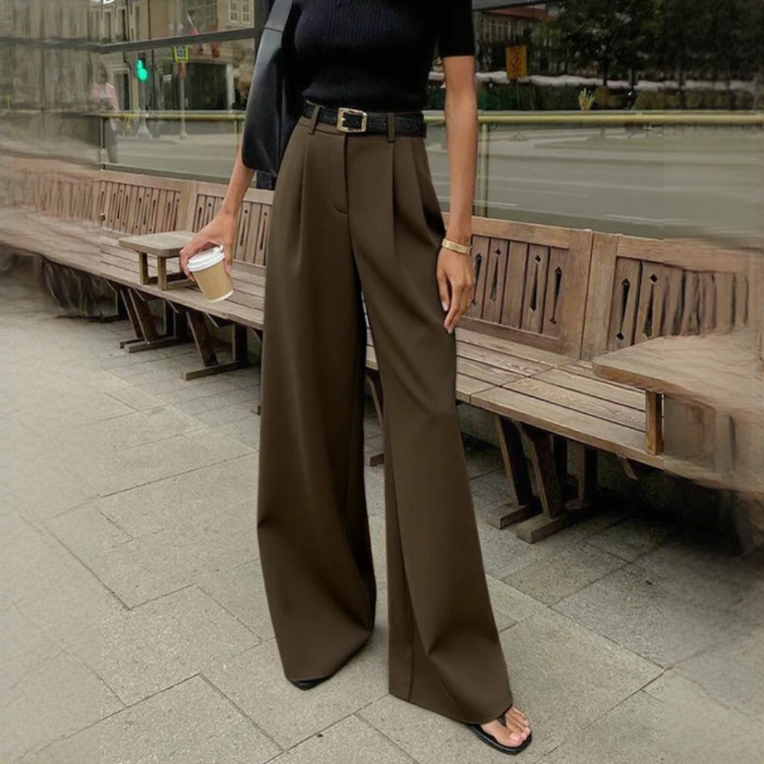 Marlene - Elegantní kalhoty s širokými nohavicemi