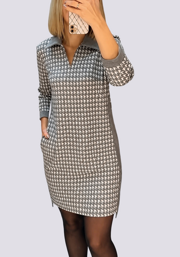 Saskia - Stylové mini šaty s klopou