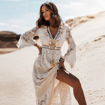 Betty - Stylové splývavé boho maxi šaty