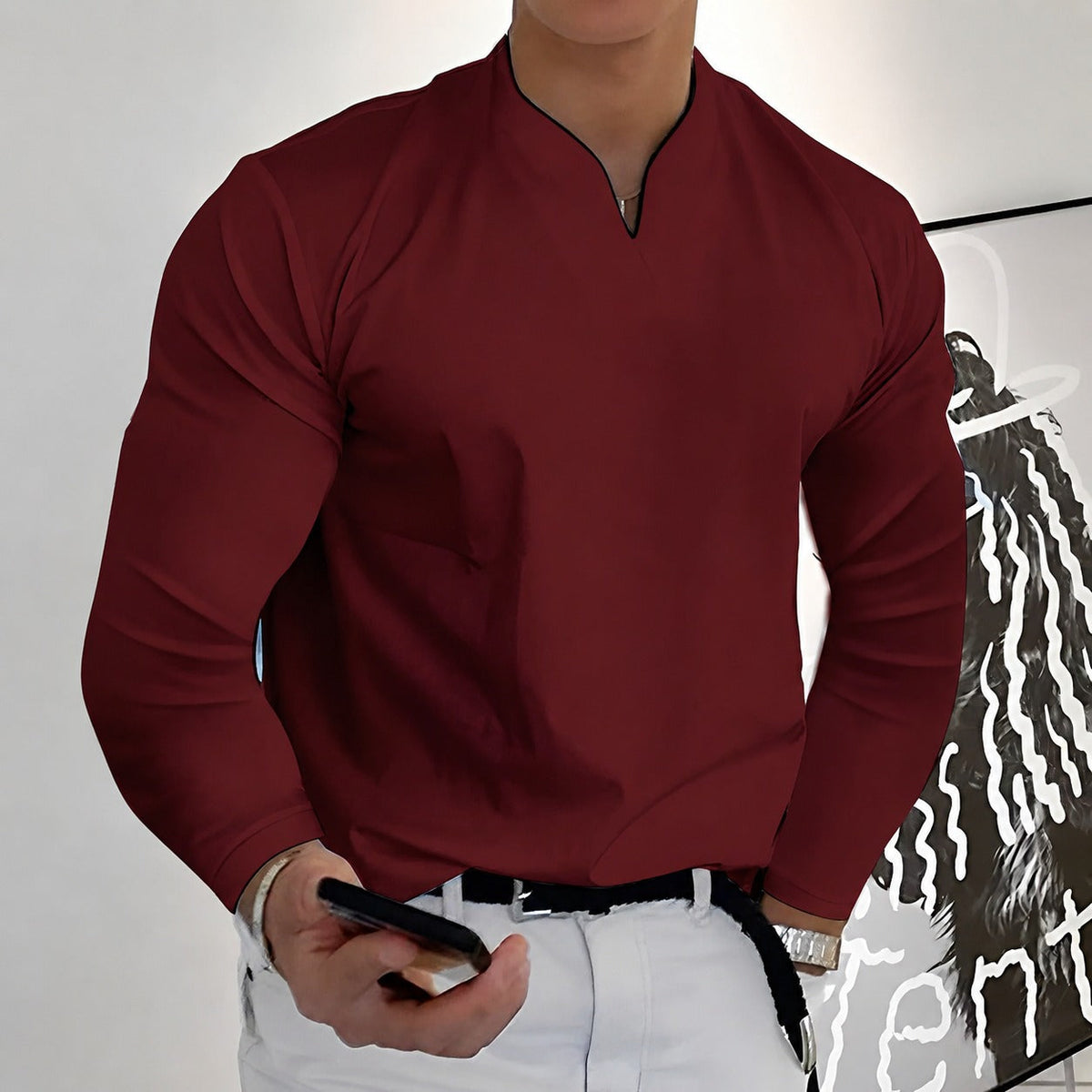 Corentin - Stylová pánská košile s dlouhým rukávem