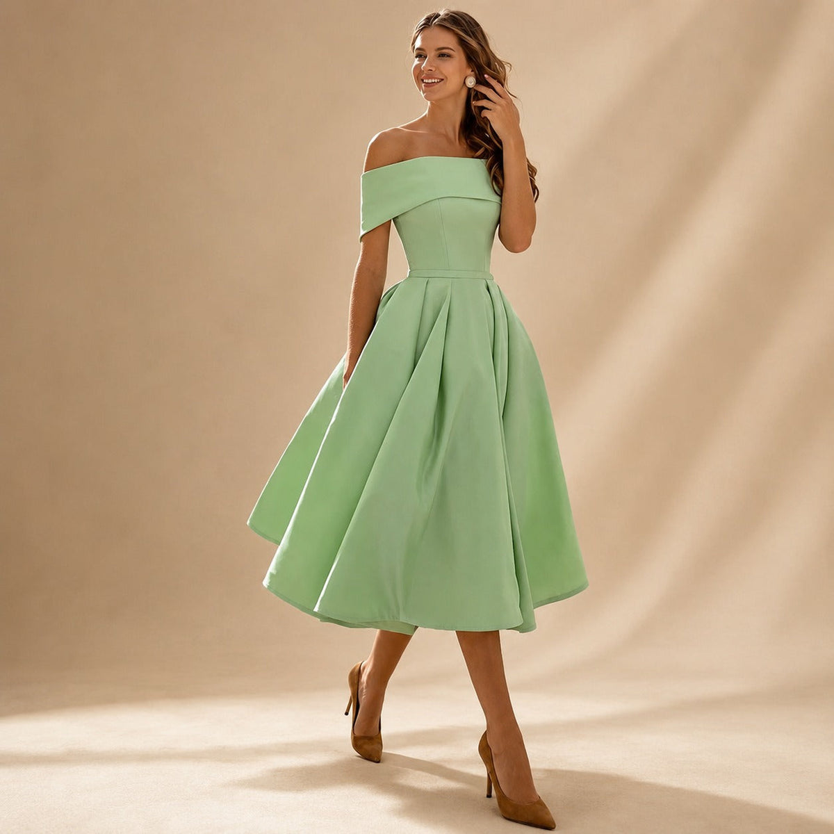 Erika - Elegantní šaty s odhalenými rameny