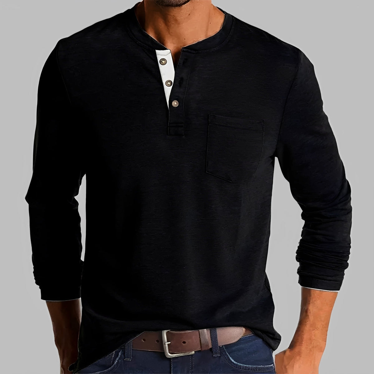 Dalton - Košile Henley s dlouhým rukávem