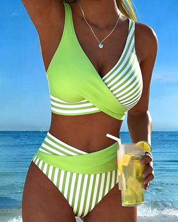 Angelica - Stylové pruhované bikiny