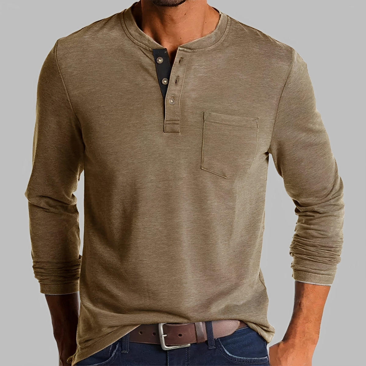 Dalton - Košile Henley s dlouhým rukávem