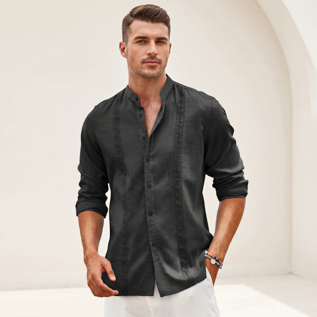 Olivier - Elegantní vyšívaná košile