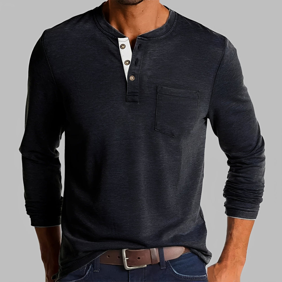 Dalton - Košile Henley s dlouhým rukávem