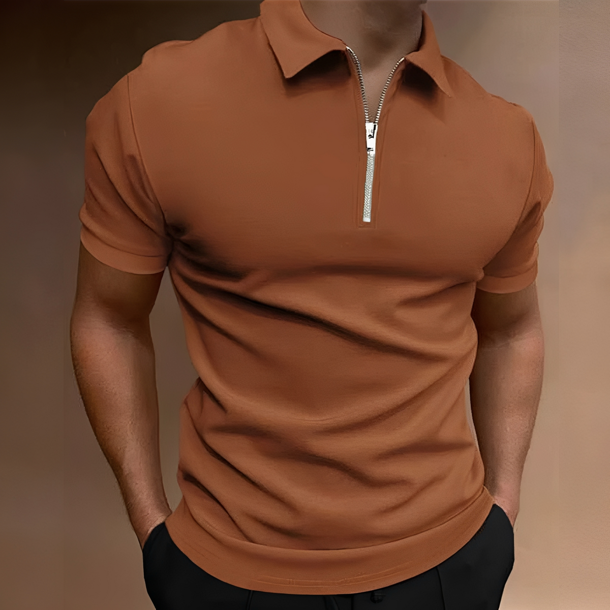 Carlos - Stylové polokošile se zipem pro pány