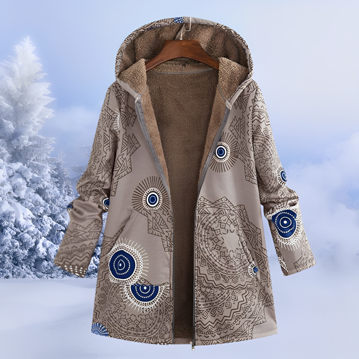 Jasmin - Stylová, teplá bunda s kapucí