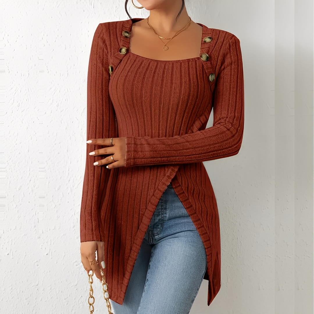 Alfreda – Top s knoflíky pro ženy